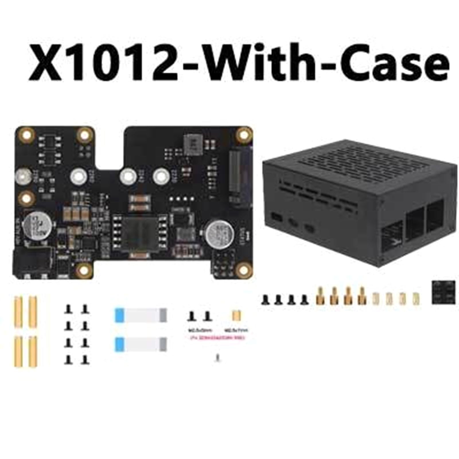Generisch X1012 - Scheda di espansione Power Over Ethernet, inferiore, con custodia | Scheda disco PCIe a NVMe States per 2230 / 2242 / 2260 / 2280, modulo di espansione Ethernet per 5, supportato