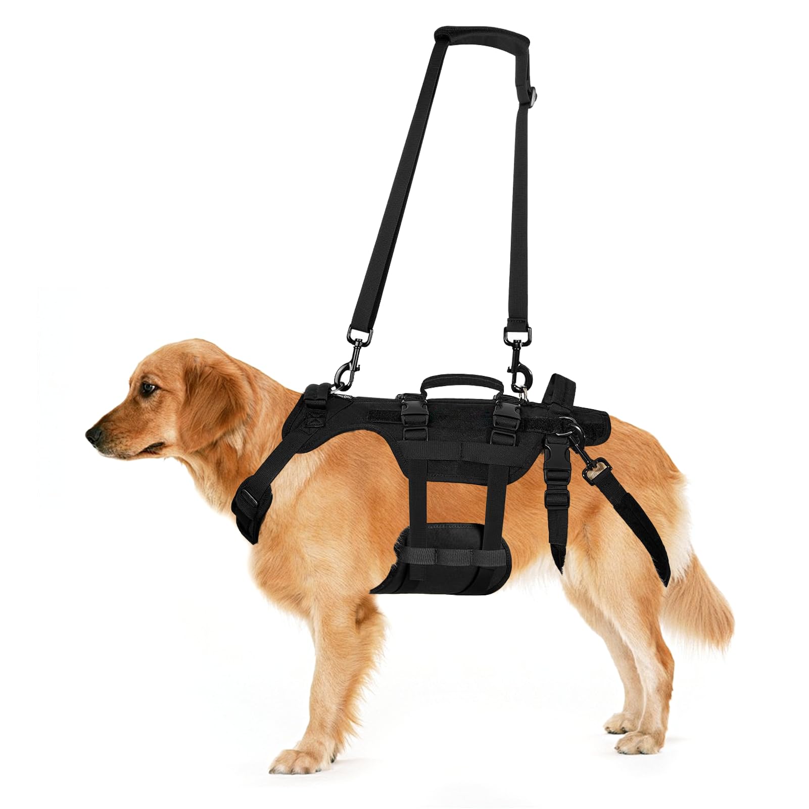 Arnés para perro grande, arnés transpirable para perro de servicio con asa, arnés ajustable de elevación para perro, arnés de asistencia para perro, correa de soporte para perro, arneses grandes para
