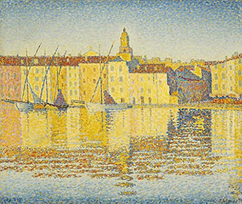 Art Tableau Maisons du Port Saint Tropez Paul Signac Image Sur Toile Décoration 60x90