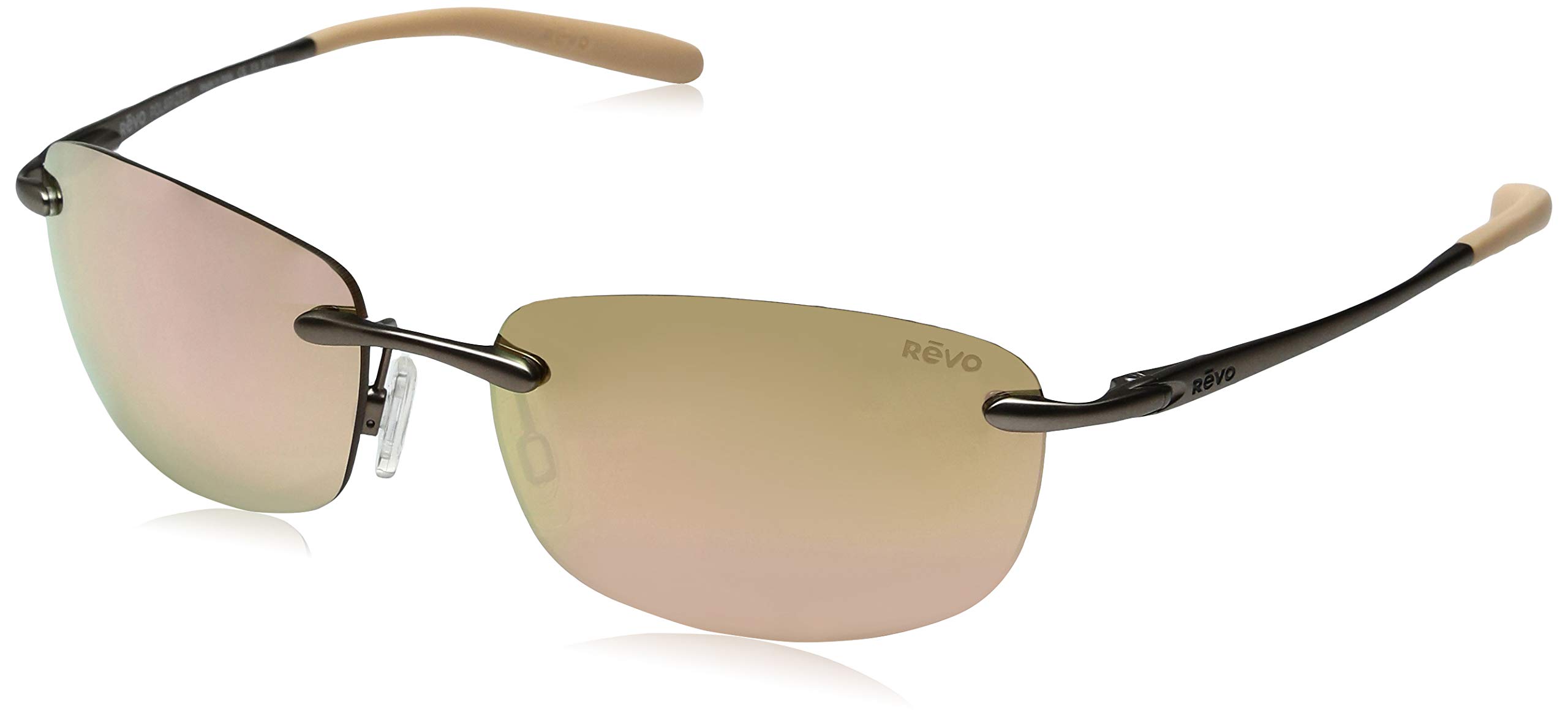 Unisex RE 1032 Outlander S Rectangular Polarized Protection Sungl, Light Sand Frame, Champagne Lens
