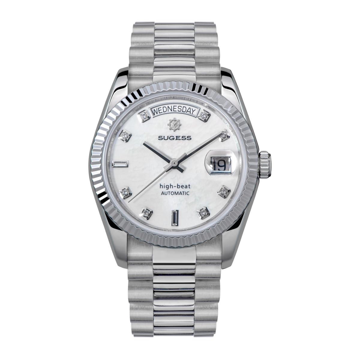 Sugess Classic S449 Automatic dan and Date Men's Watches Sapphire Glass Waterproof Luxury Mechanical Watch