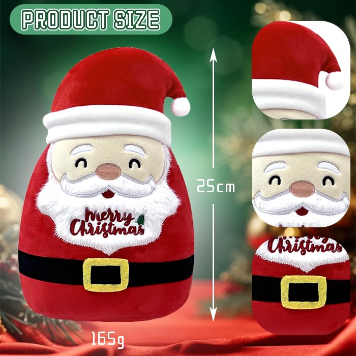 Cuscino natalizio in peluche da 20 cm Morbido peluche Babbo Natale in peluche Cuscino regalo di Natale per bambini | Leroy Merlin