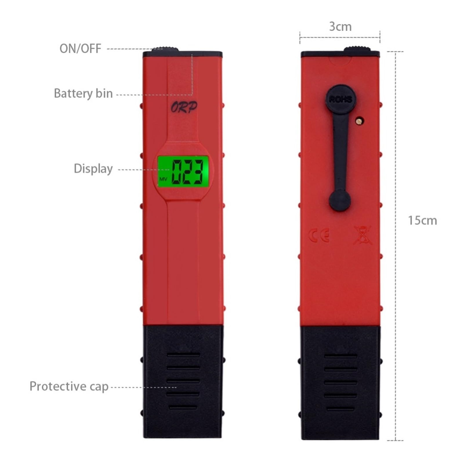 ORP-2069 LCD Cyfrowy Typ Czerwony Długopis Tester Ilość Wody Basenowy Miernik ORP Dla Generatora Wodoru Szybkie I DokłAdne Wykrywanie