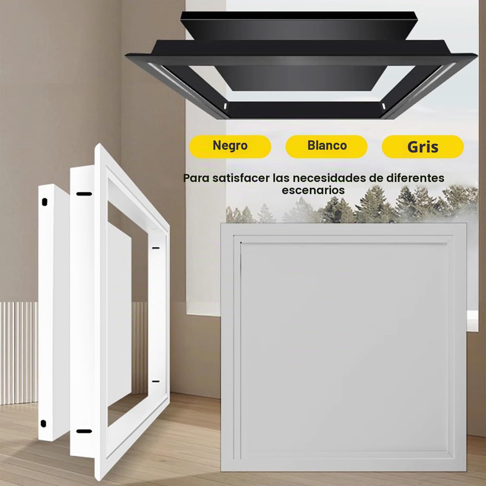 Trampilla Pladur Tapa De Registro 150 200 300 400 500mm, Trampilla De Inspección Empotrada, Tornillos Incluidos, Panel De Acceso Oculto Para Techo Trampilla Pladur(White,30 * 30cm)