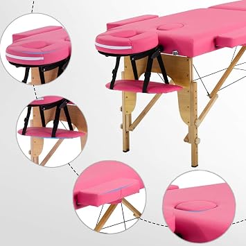 BestMassage Massage Bed Portable Massage Table 24 Inch Wide Lash Bed Height Adjustable 2 Folding Spa Table with Non-Woven Bag for Spa Footmassage Facial CareSpa Tattoo