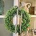 GTIDEA Eucalyptus Wreath 16-17 inches Front Door Wreath Spring Greenery Wreath Artificial Eucalyptus Leaves Wreath for Home Wall Wedding Christmas Decor