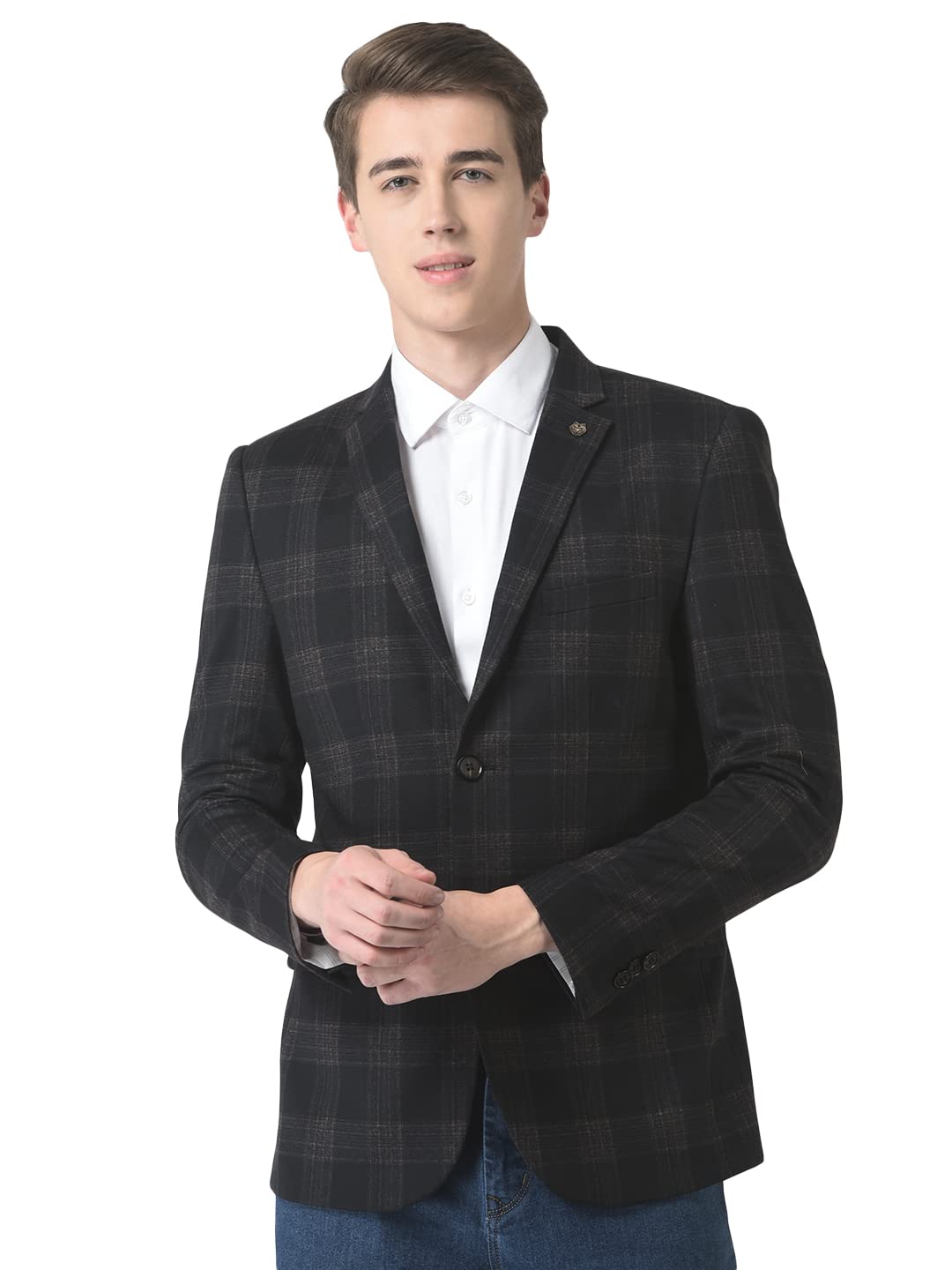 crimsoune club Men Black Checkered Blazer-picture-14