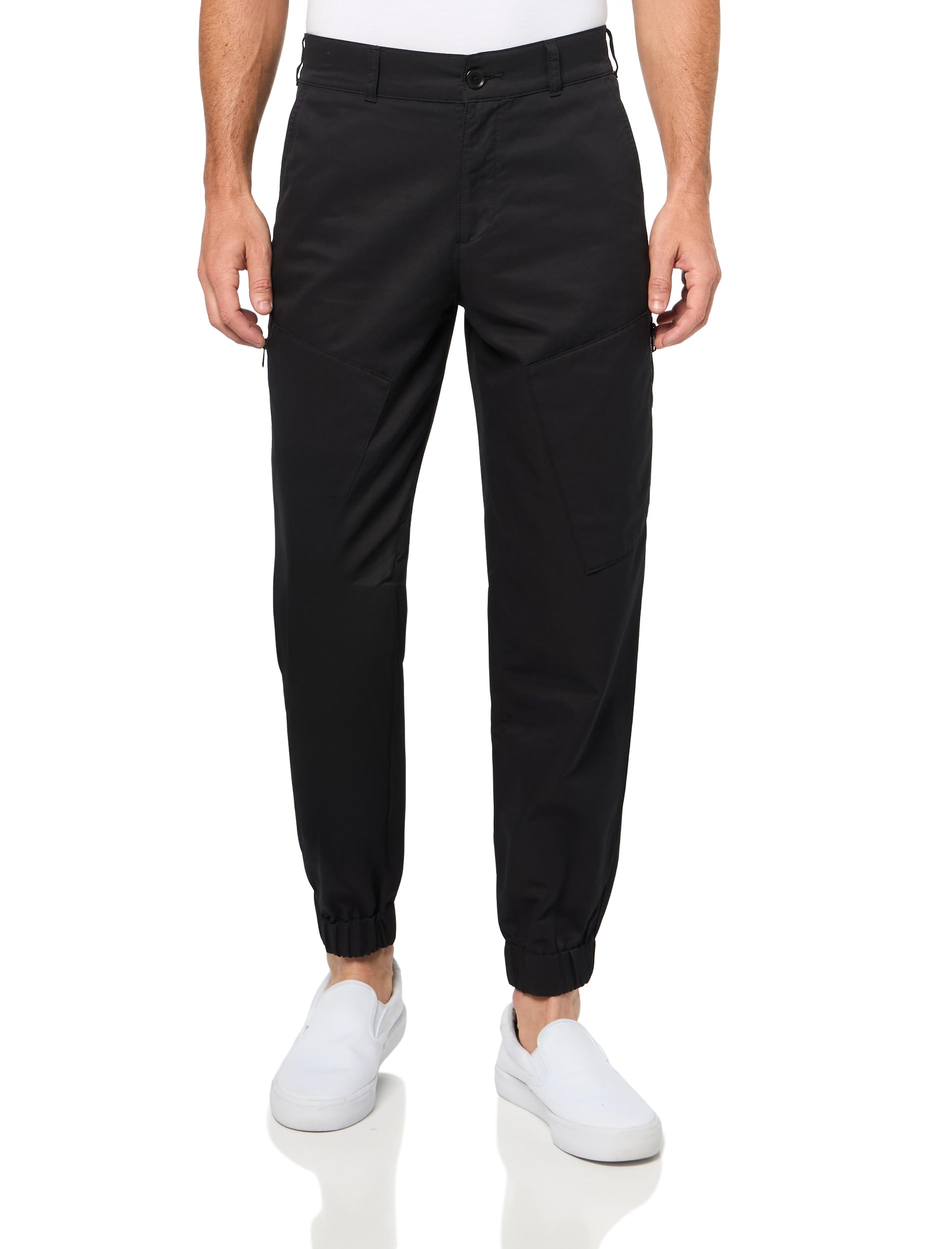 Armani Exchange Mens Twill Patch Pocket Cargo Jogger-Trousers