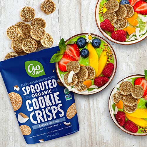 Go Raw Organic Cookie Crisps, Sweet Crunch, 3 oz. Bags (Pack of 6) — Superfood | Paleo | Gluten Free Snack Crisps | Vegan - Thumbnail 2