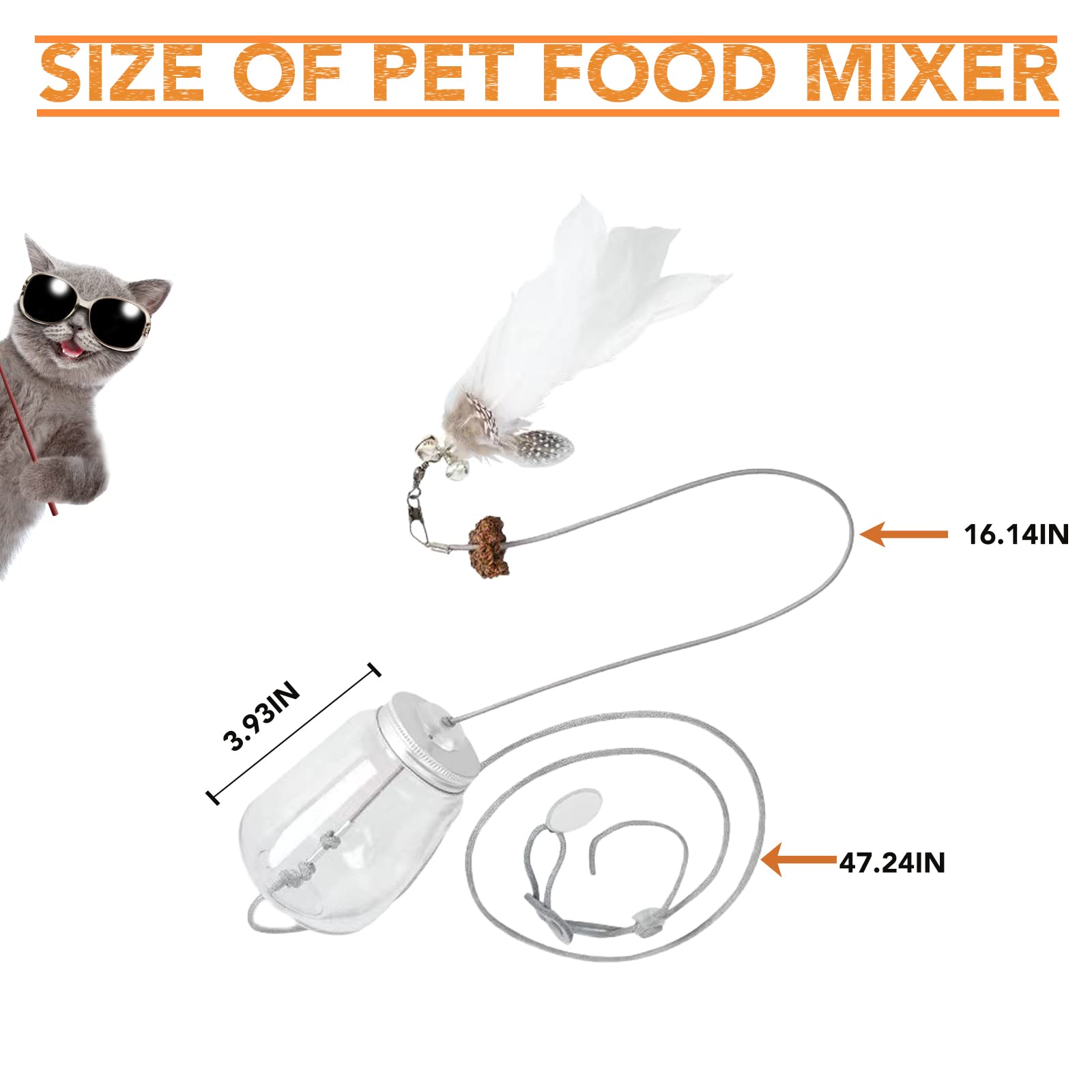 Jocaluyia 6PCS Replacement Feathers, for Smart Interactive Cat Toy Magic Box Ambush Funny Cat Feather Magic Box (Feather)