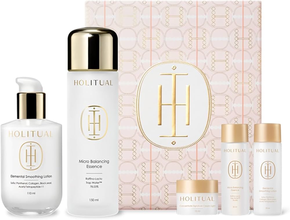 HOLITUAL スペシャルスキンケアセット セラム エッセンス ローション Amazon.com: Holitual Essential Skincare Set Emulsion and Essence