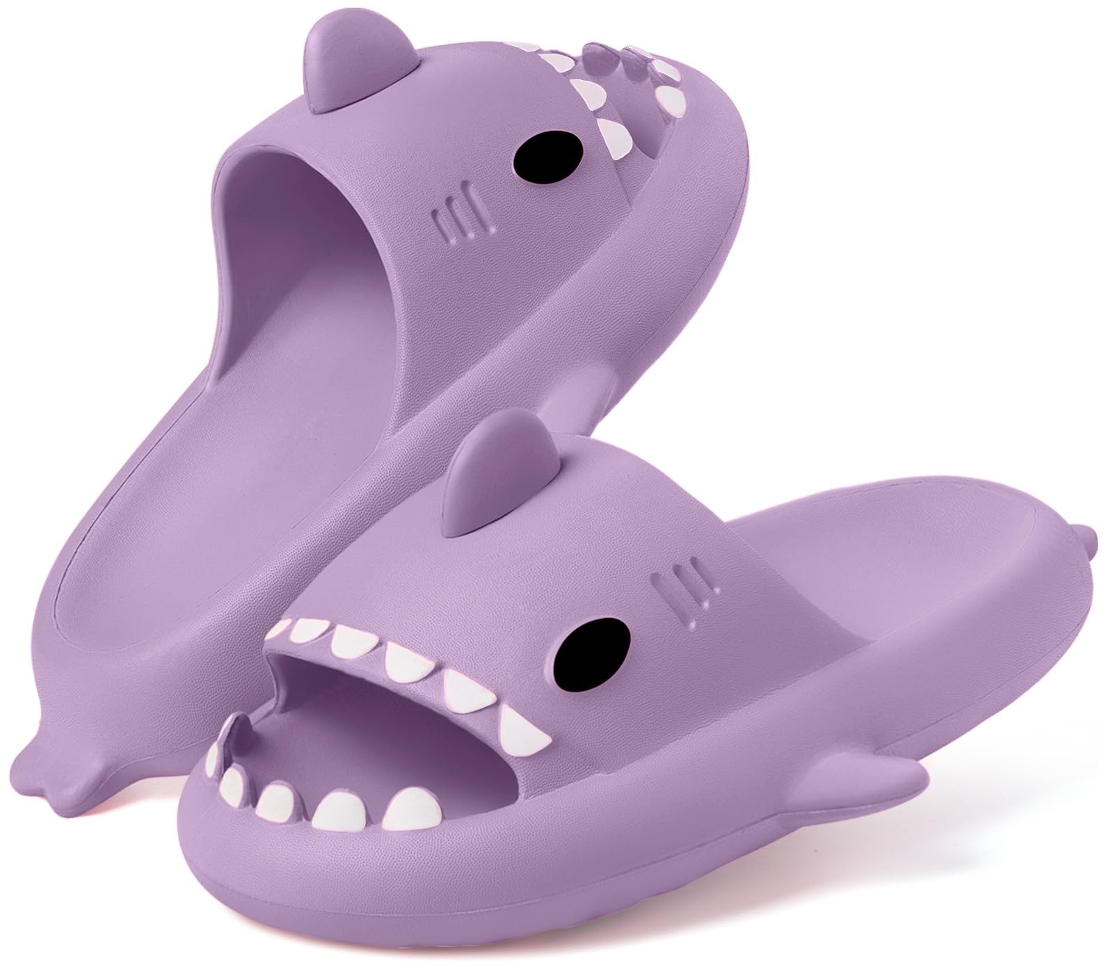 KVbabby Kids Shark Slides Boys Girls Toddlers Cloud Shower Slippers Cute Cartoon Open Toe Sandals Cushioned Thick Sole Beach Pool Shoes