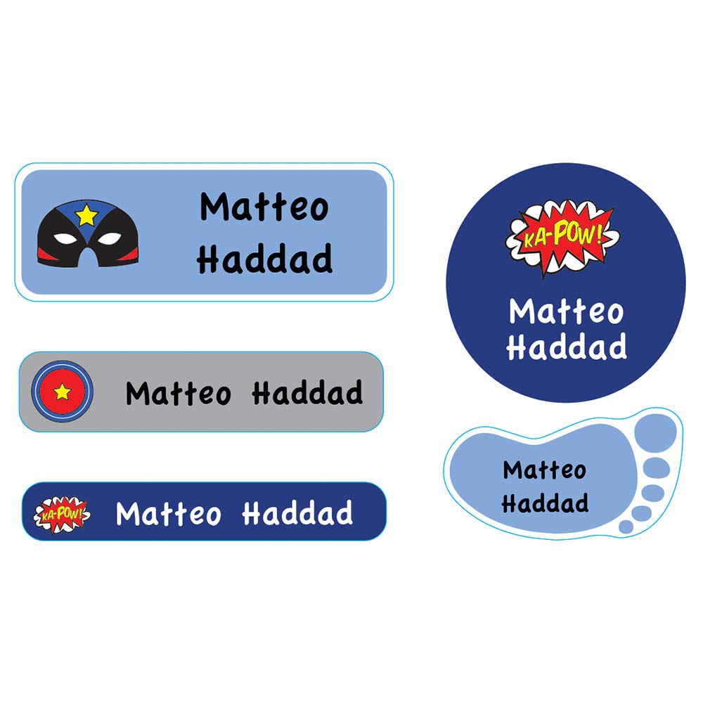 Essmak Super America (New Name) Personalized School Labels For Kids | Customized School Labels | School Labels | School Label For Kids | Labels For Kids | Personalized School Labels