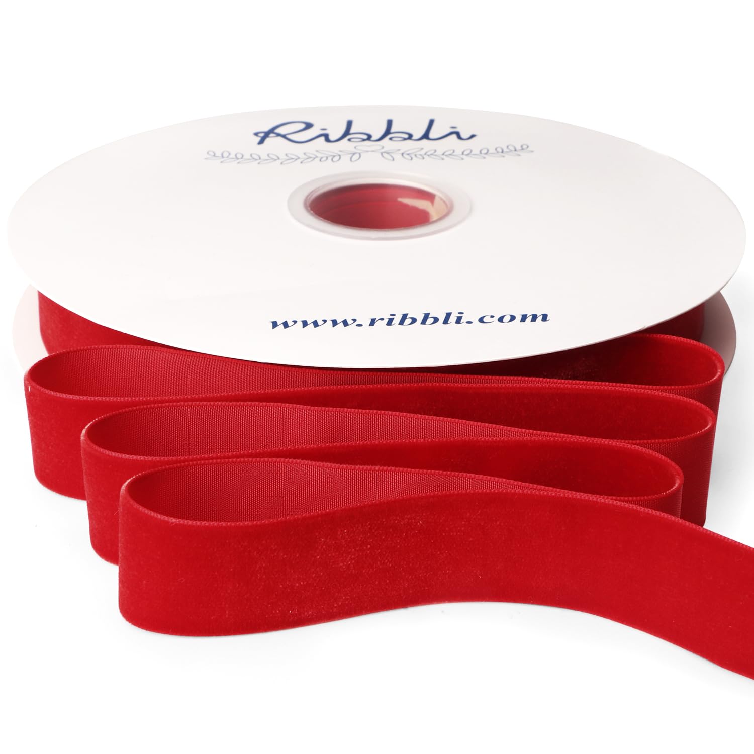 Snapklik.com : Red Velvet Ribbon 1 Inches Continuous 25 Yard Spool Red ...