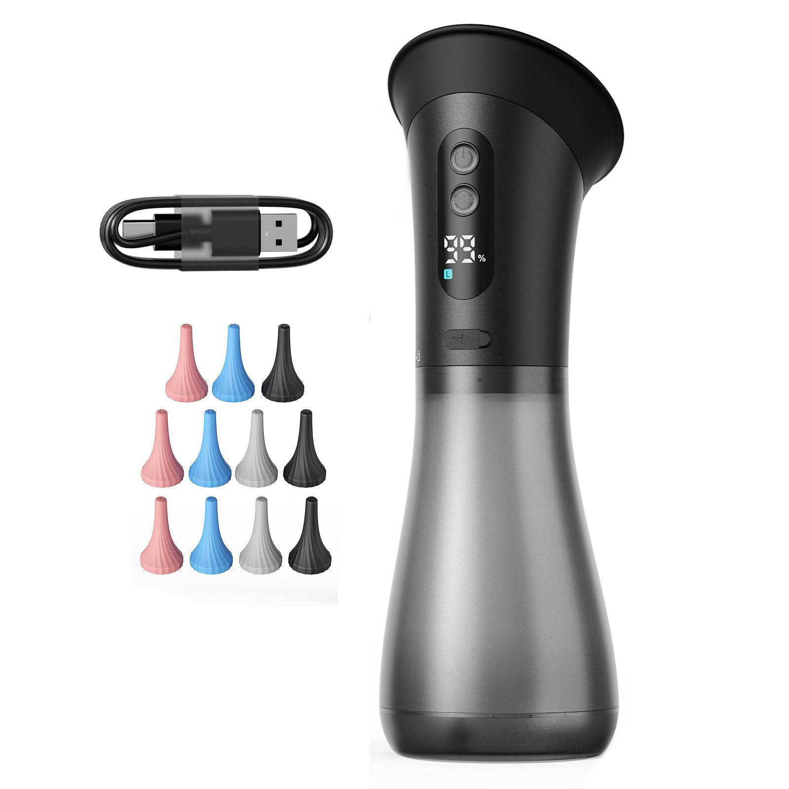 alloneslife Home Use Ear Wax Remover 3 Pressure Settings Electric Wax Removal Tool for Easy Ears Maintenance Easy to Use Rechargeable Cleaning Tool