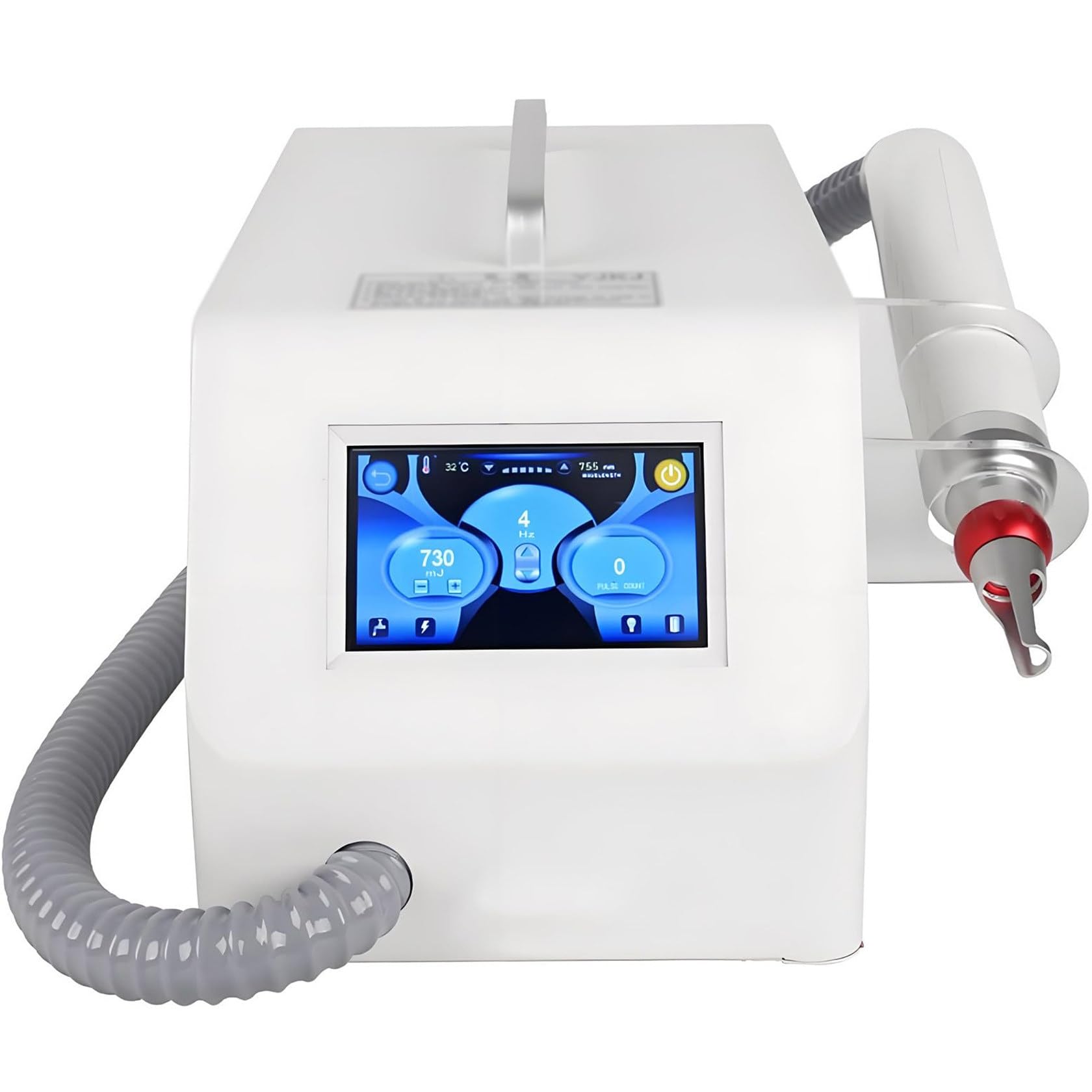 MáQuina De EliminacióN De Tatuajes, 532 Nm, 755 Nm, 1064 Nm, Instrumento De Belleza Para Eliminar Tatuajes De Cejas Con Pantalla Led, Para Eliminar Tatuajes, Cejas Tatuadas, Delineador De Ojos