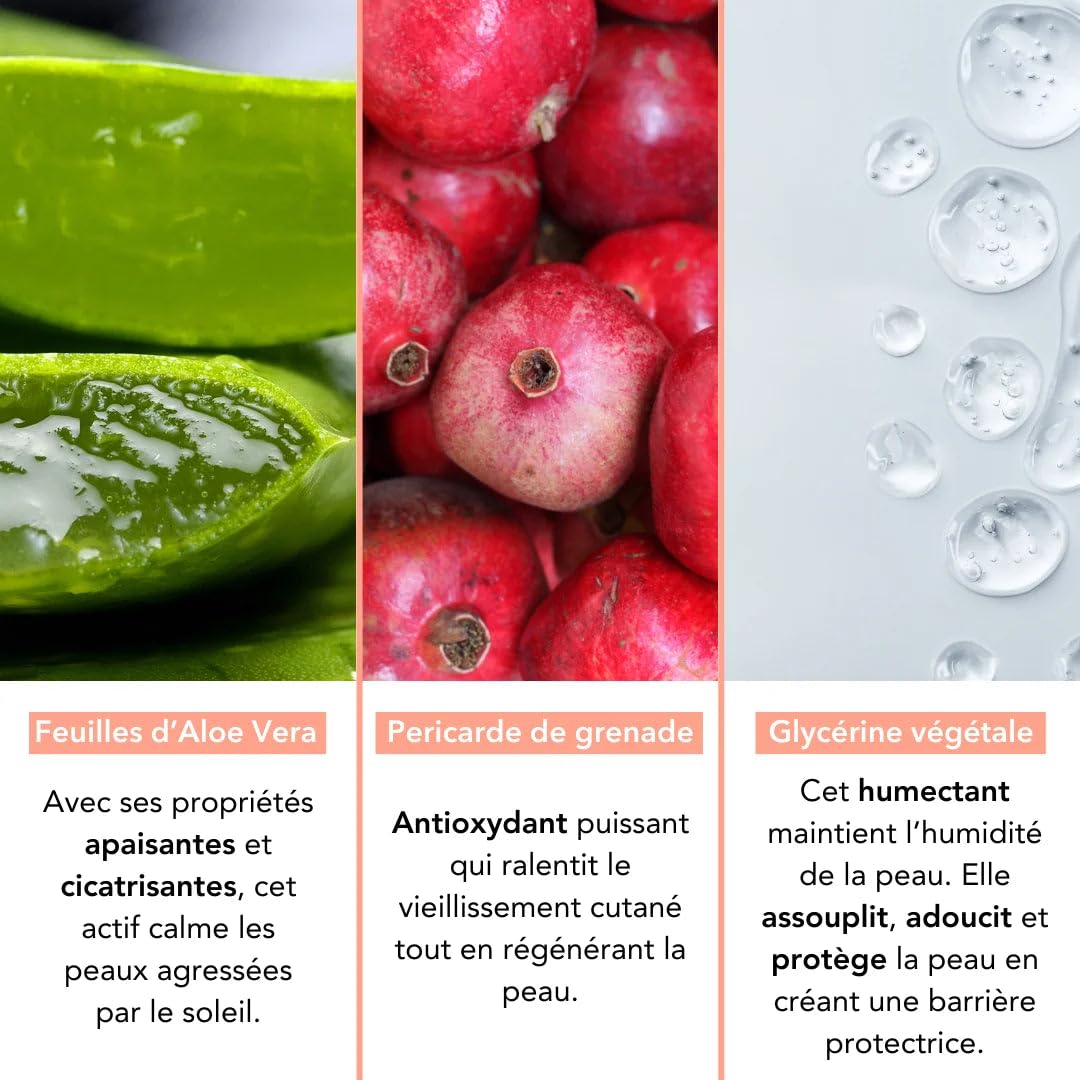 Made in France - Crème Solaire SPF 50 Plus Bébé et Enfant - Spray Invisible Visage et Corps - Peau Sensible - Hypoallergénique à l’Aloe Vera