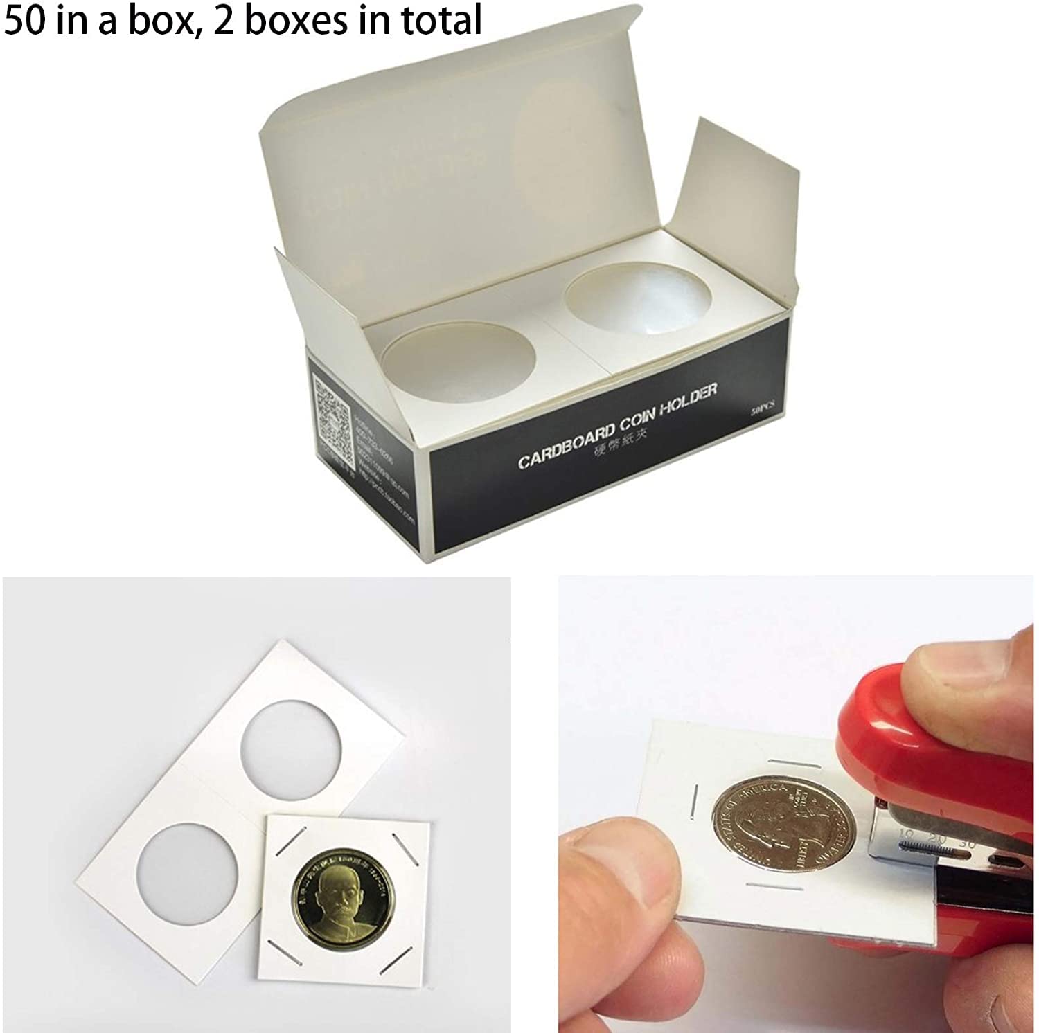 Monedero Halter para Colección de Monedas de Cartón - Protección y Almacenamiento (25.5 mm y 31.5 mm) - Cajas Pequeñas