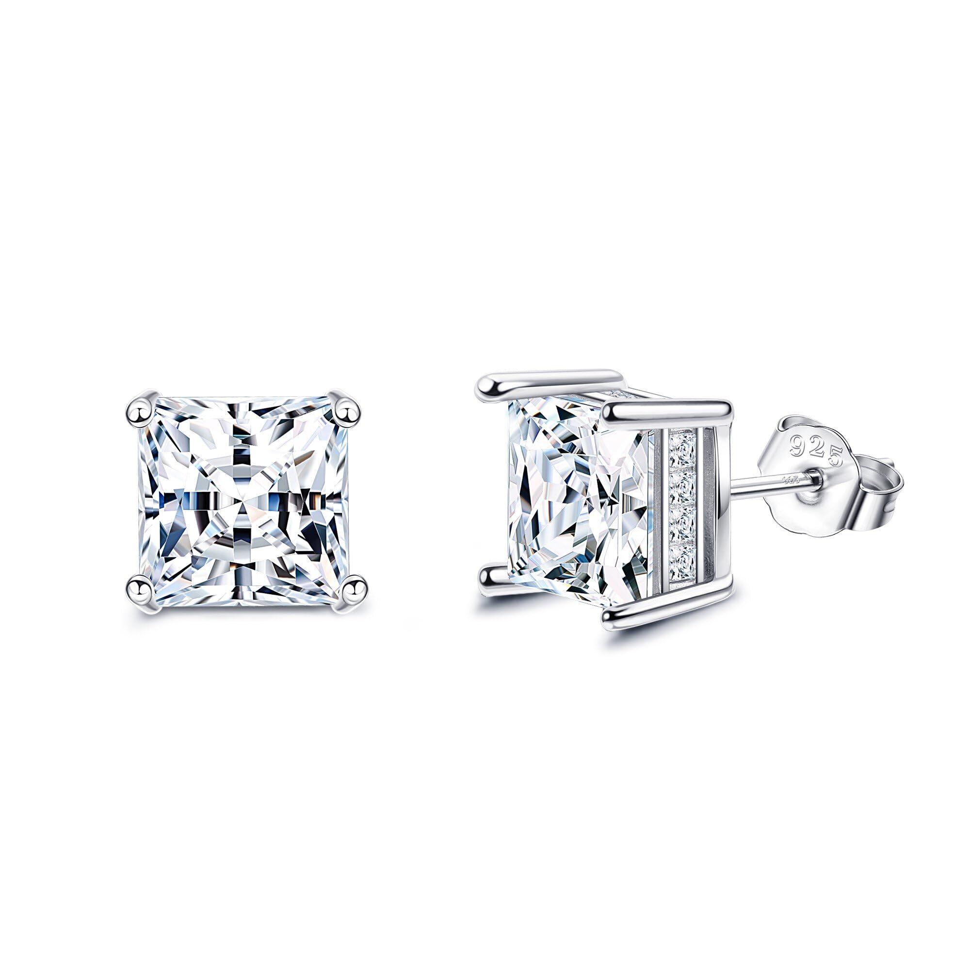 Viking/Yinyang/Eye of Horus/Atheist/Triangle/Square Earrings Stud Sterling Silver Viking Egyptian Jewelry Gift for Men