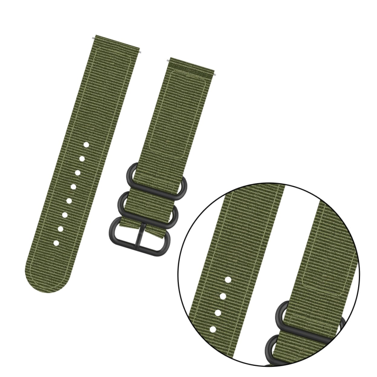 jojofuny 2St Hipster minimalistisches Uhrenarmband Nylon-Uhrenarmband Canvas- funky ersatzband ansehen aus Nylon drei Knöpfe Gurt Zubehör