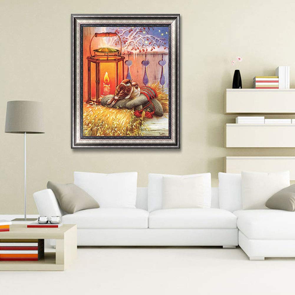 Kit De Peinture Diamant 5D Pour Adultes Et Enfants, Awesocrafts - Oiseau Jaune - Peinture Diamant - Peinture Diamant - Par Diamonds Cross Stitch ( Oiseau