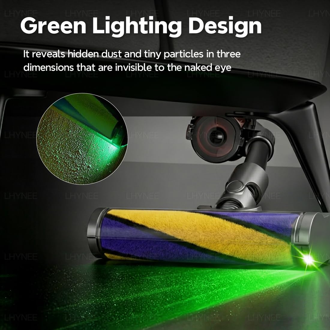 Testina della spazzola con illuminazione a LED per funzione di rilevamento della polvere, compatibile con aspirapolvere Dyson Gen5 Detect, ottimizzata per pavimenti duri (G5)