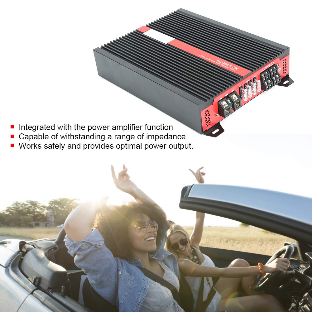 EMUKOEP Amplificatore Stereo per Auto Subwoofer Potente e Compatto AMP 480W×2 per gli Appassionati di Audio per Auto
