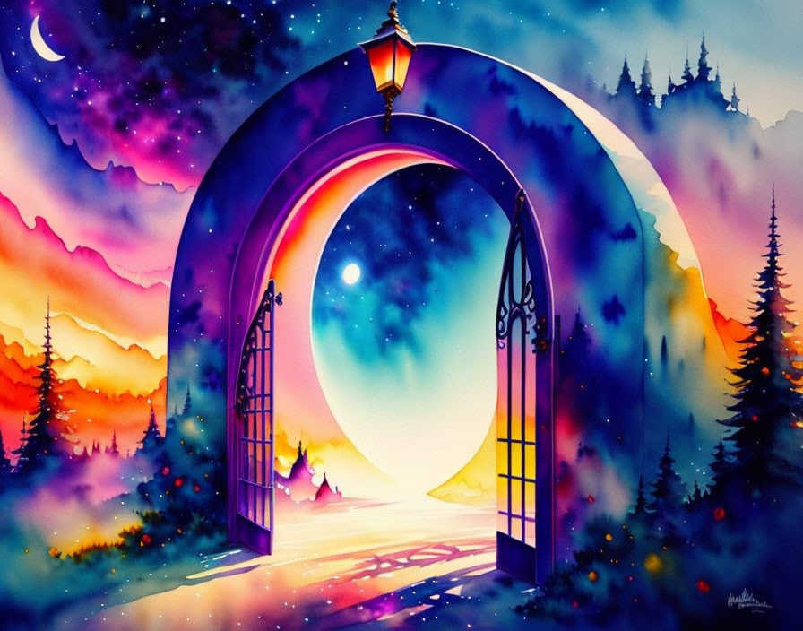 Affiches sur toile art mural SERENDIPITP 58x90cm sans cadre aquarelle Between Dreams