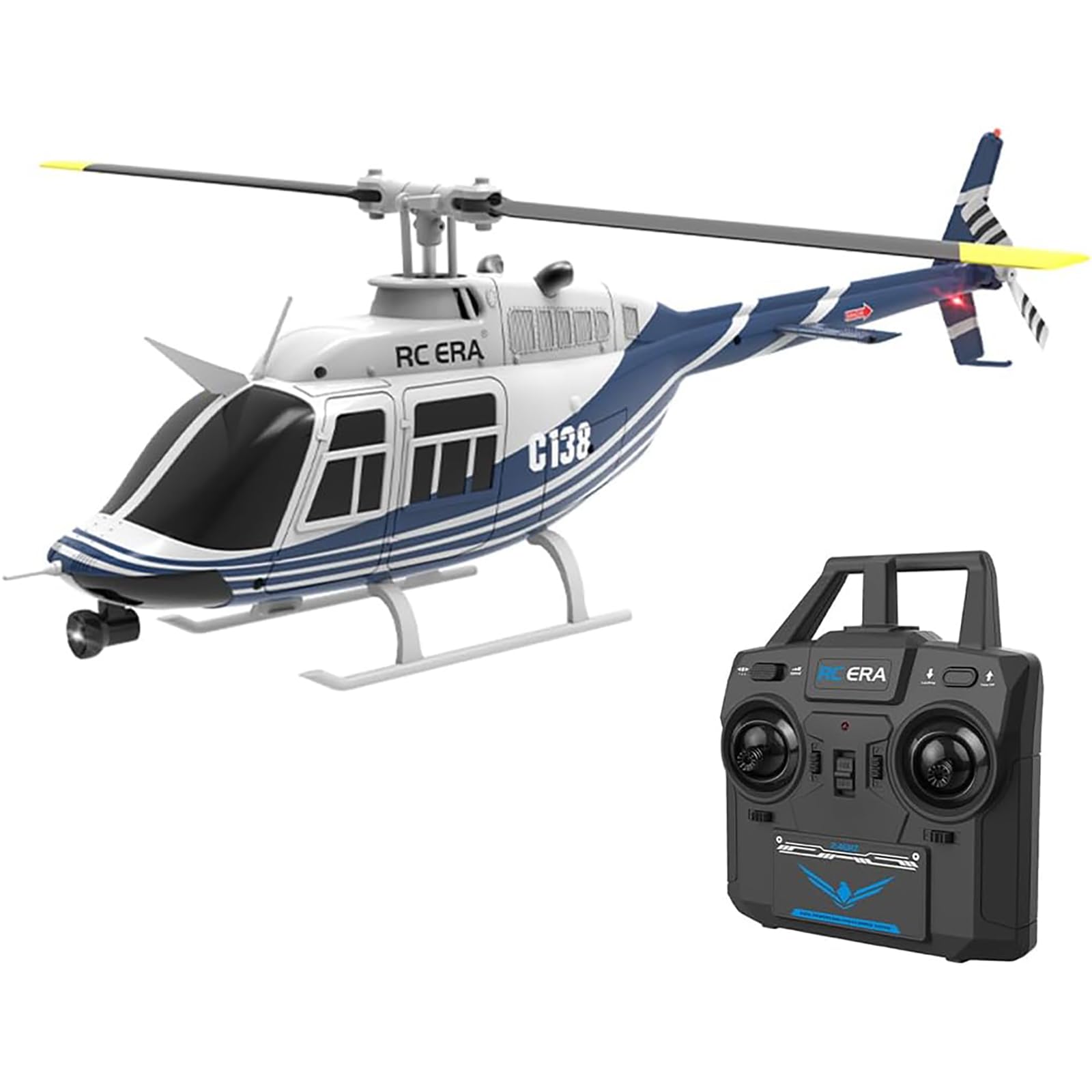 Helikopter RC ERA C138 2.4 G 6 CH bez lotek z utrzymywaniem wysokości i optycznym pozycjonowaniem przepływu Skala 1/33 Wersja RTF,Blue