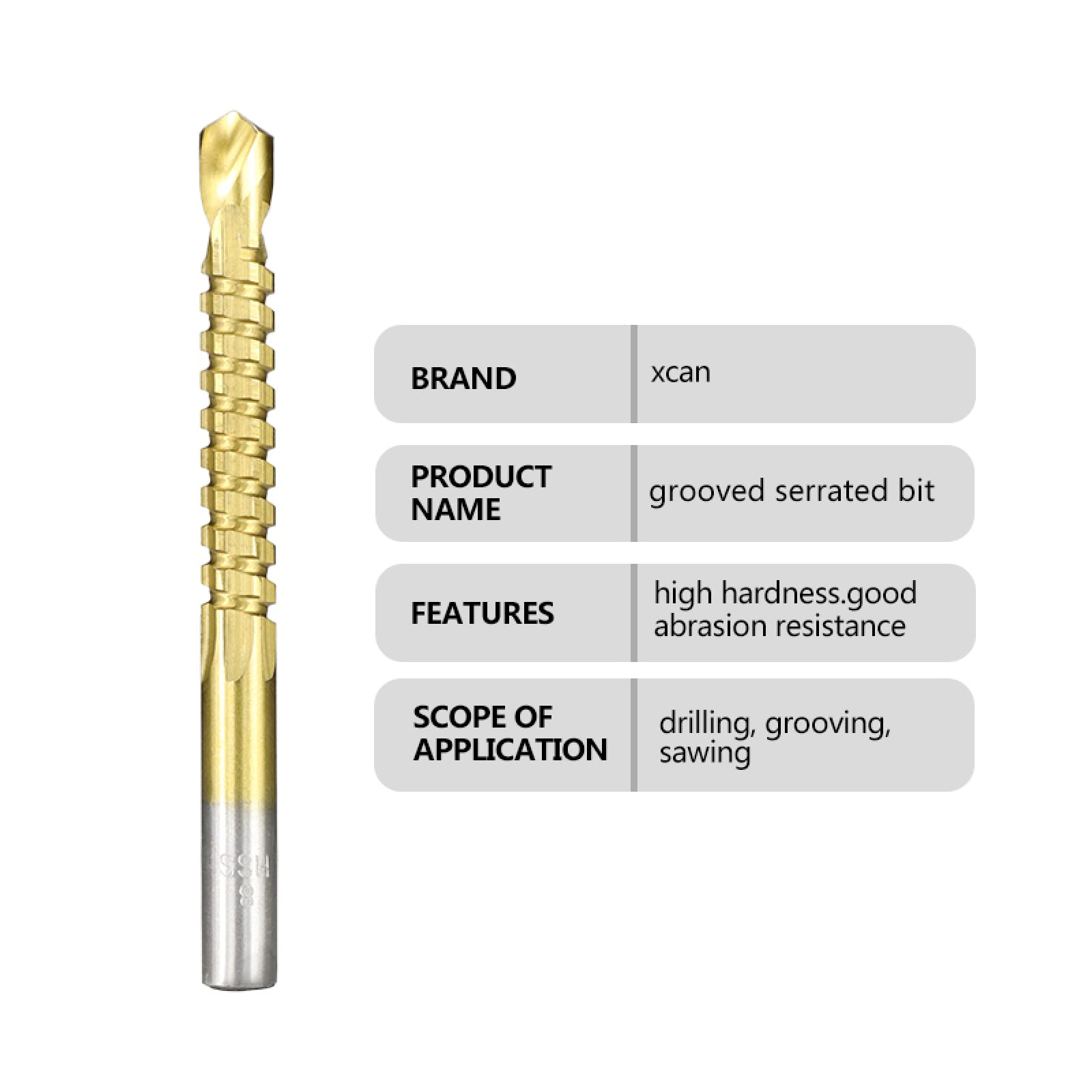 6pcs / Set Cobalt Foret Set 3-8mm Spirale Vis Métrique Composite Foret Robinet Twist Foret Set Métal Forets Outils À Main