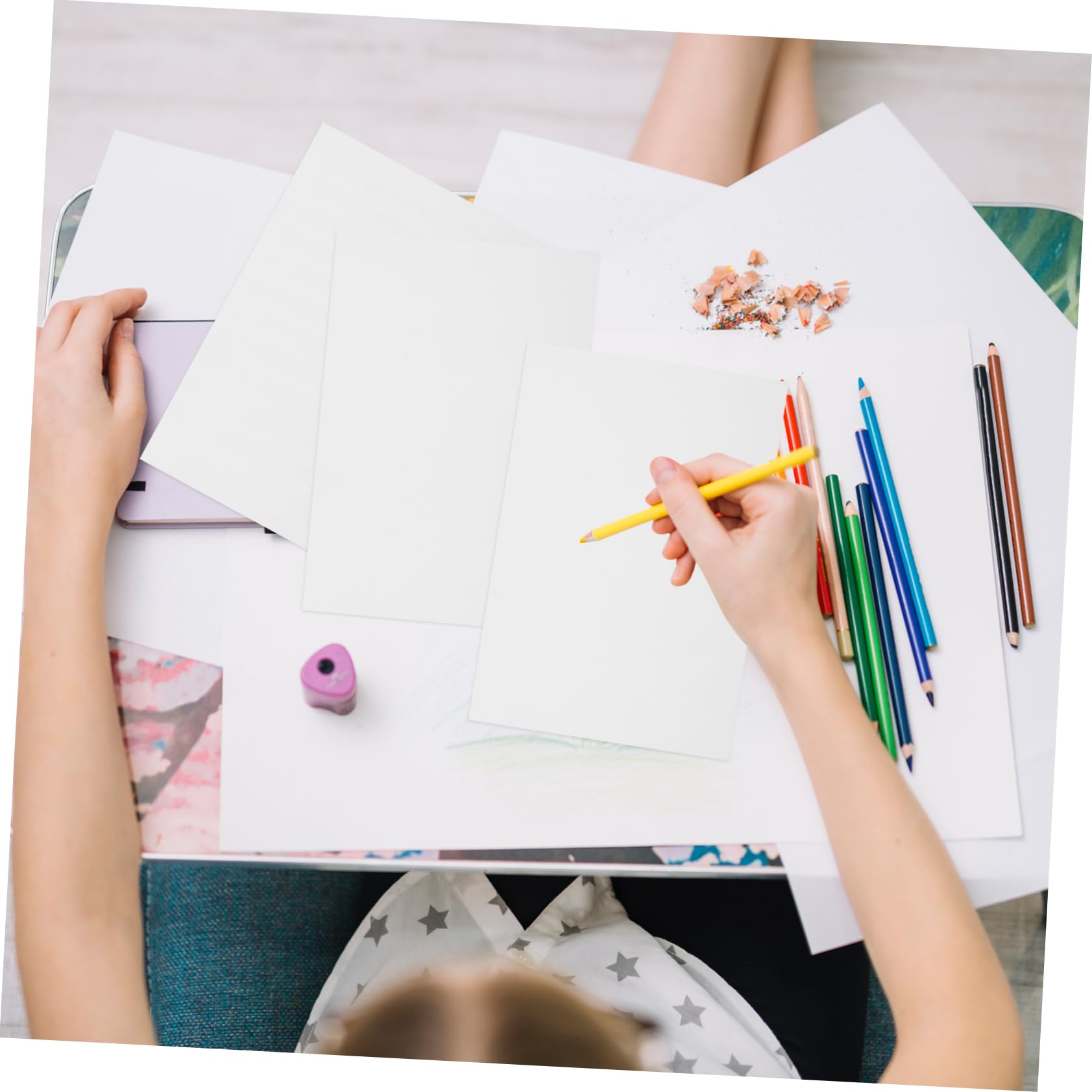 KONTONTY Carta da Disegno Colorata 400 Pezzi per Acquerello e Matita a Colori Adatta Ragazzi Adulti