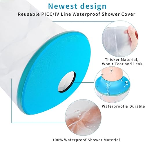 Miniatura 4 de SUPERNIGHT Funda impermeable para piernas para ducha y baño, protector de fundición para piernas de ducha para adultos, para heridas de piernas,