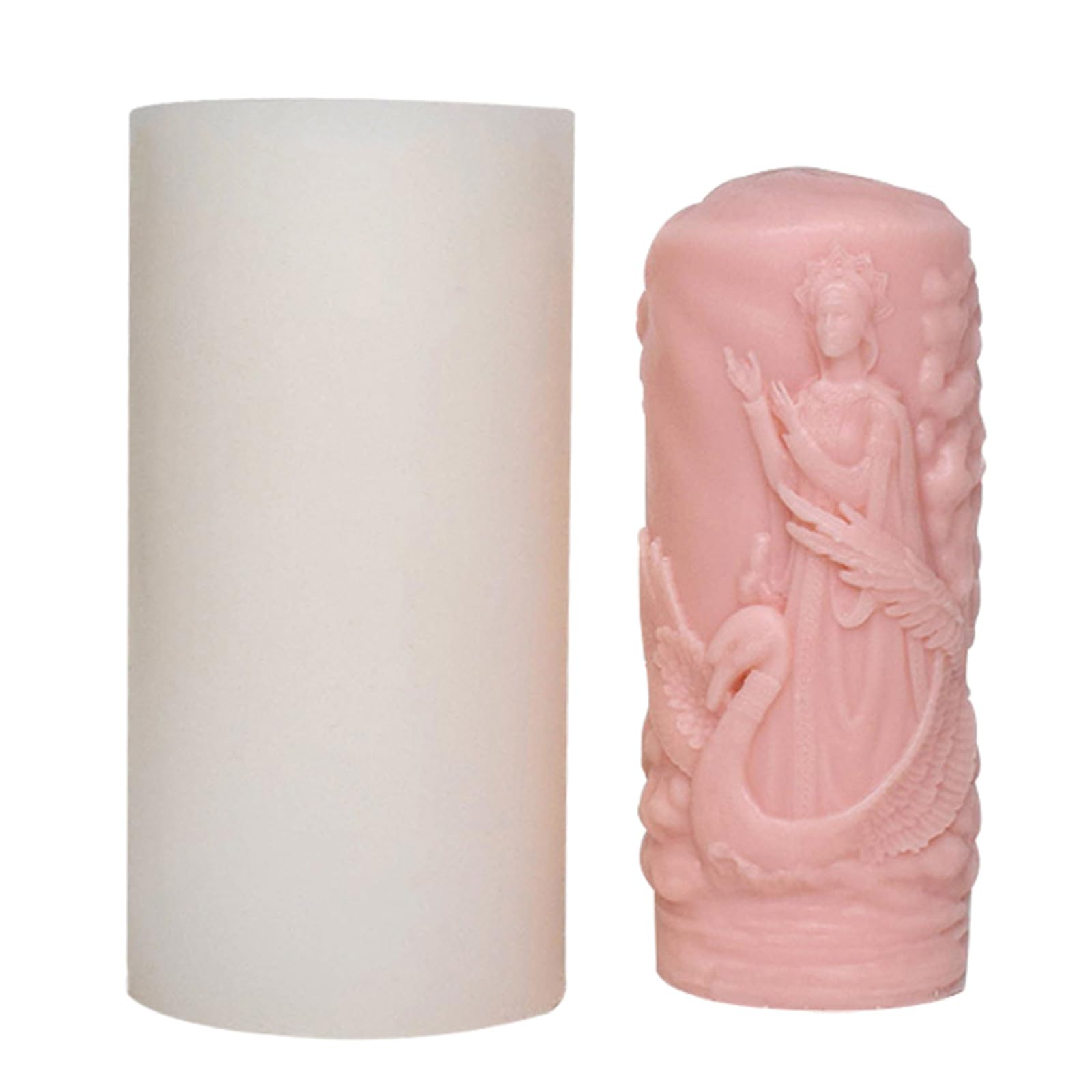Kalttoy Silicone Mold, Round Column Embossed Epoxy Gypsum Home Decors for Handcrafts Resin Plaster Molds Embossed Silicone Mold