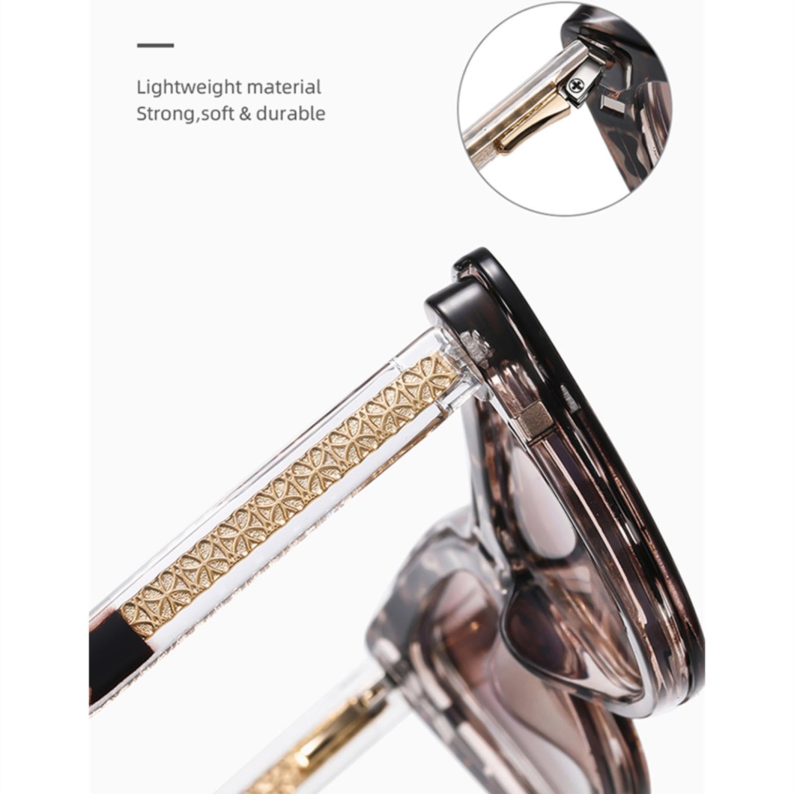 Gafas polarizadas para mujer con clip magnético, montura de acetato, gafas de moda para mujer