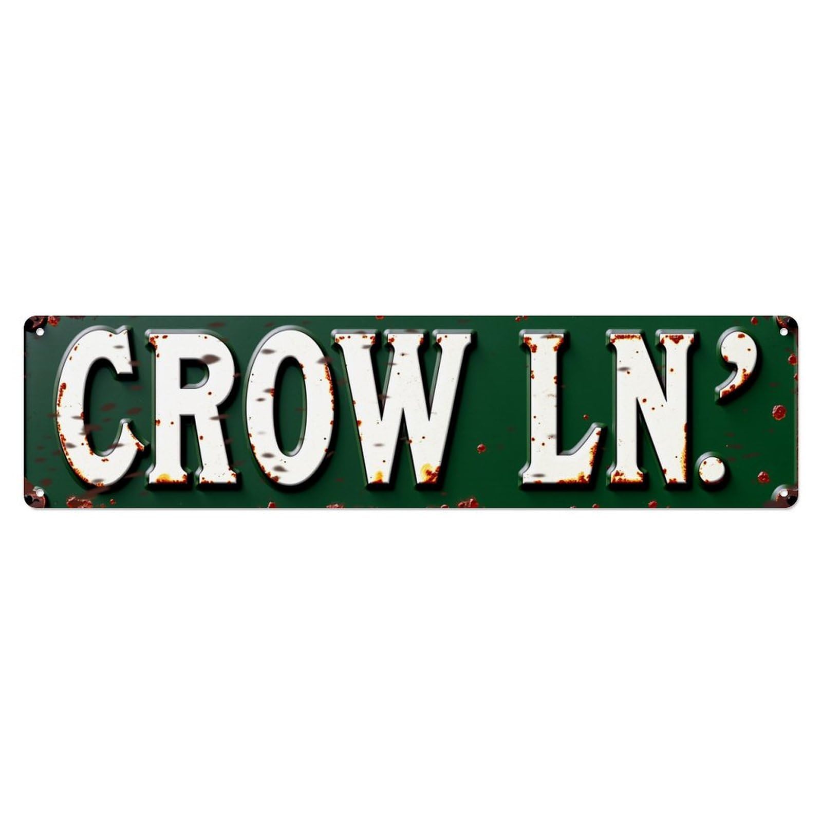 Crow Ln Sign Pattern Metal Tin Sign Plaque