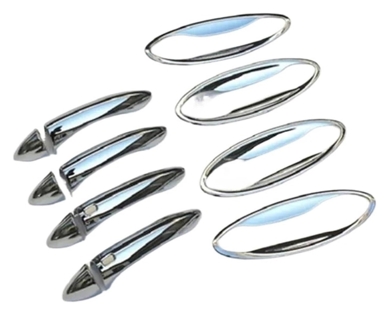 Qwqthgs 4 Car Exterior Door Handle Cap For Ecosport 2013-2018 Door Handle Bowl Replacement Car Styling Protective Cover Trim(4)