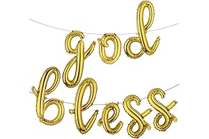 16 inch God Bless Foil Letter Balloons Banner Baptism Party