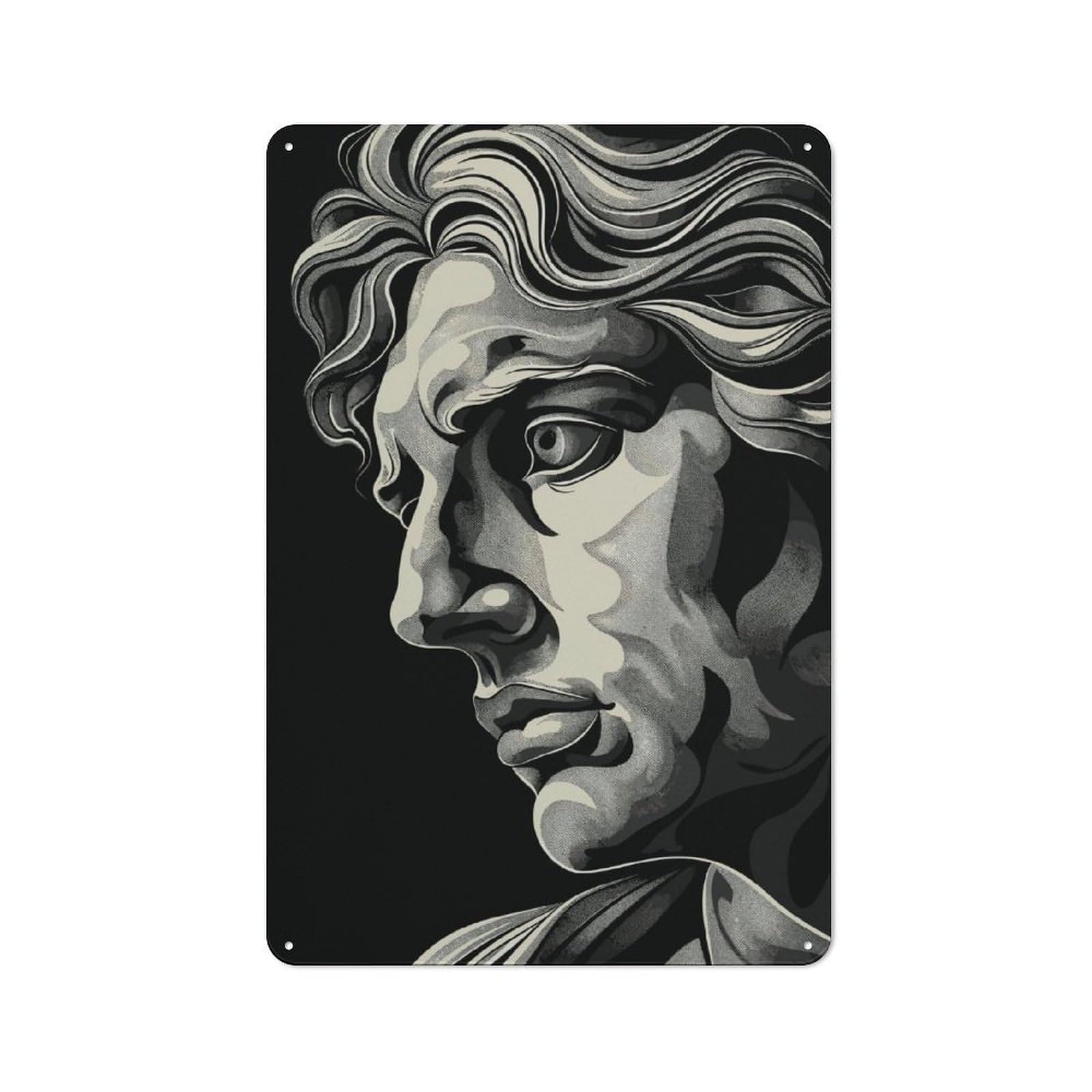 Junmoney Alexander The Great Metal Plaque 30X20cm With For Garage Wall, Vintage Decor, For Vintage Wall Decor Fans, For Metal Sign Collectors