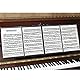 YUNYAN 6 Seitig Notenmappe für Notenblätter Faltbar Musikordner A4 Notenmappe Musik Ordnungsmappe Klavier-Notenordner Notenblätter Halter Aufbewahrung Schwarzer Ordner