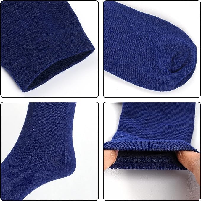 Image of WKLOUYHE Unisex Kid's School Uniform Cotton Knee High Socks Pack Of 06