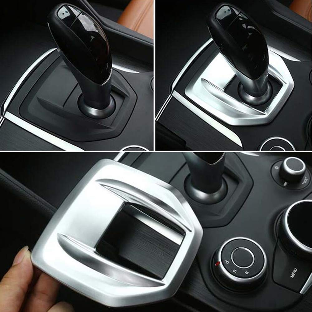 Cornice Cromata Per Pannello Cambio Alfa Romeo Giulia 2017: Cover In ABS Autoadesiva Antigraffio - 3