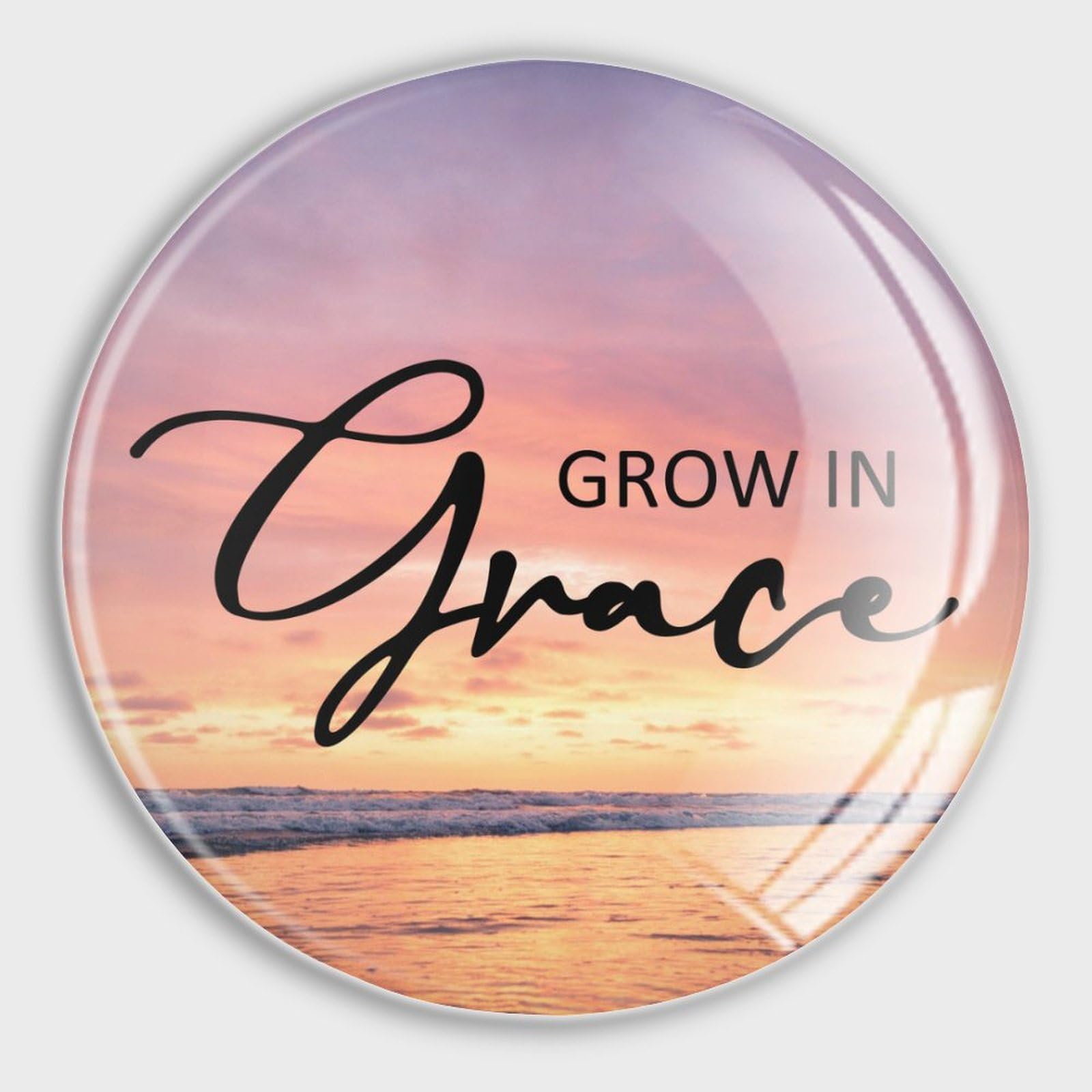 Aimants pour école et cuisine Grow In Grace en verre au style vintage pour toute la maison