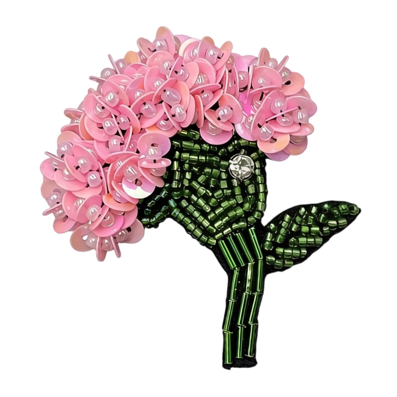 Zeiwohndc A Beaded Flower Pplique For Clothes Bags Hats, Hand Sew Embroidery Ccent For Sewing Craft Decor Nd Costume Trim Beaded Flower Pplique Floral Embroidery Ccent Clothes Bags Hats Costume Trim Sewing