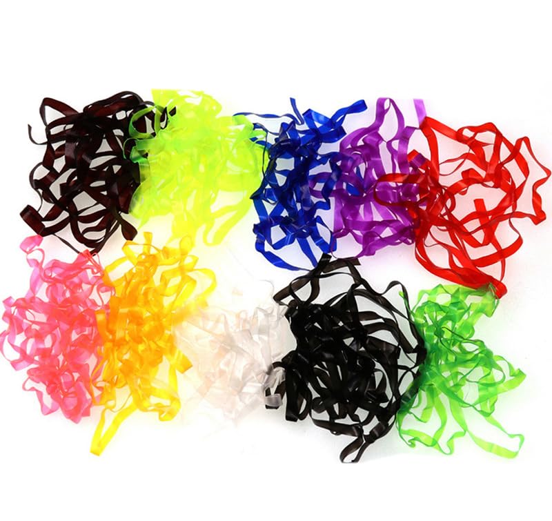 KTGCOZS Pack of 10 2M*3mm Mix Color Scud Back Stretch Shrimp Nymph Backing Tape Nymph Thin Skin Body Wrap Fly Tying Material