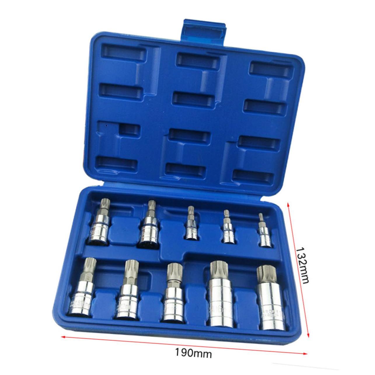 Homoyoyo Set Bussole a 12 Punti 10 Pezzi in Metallo Argento