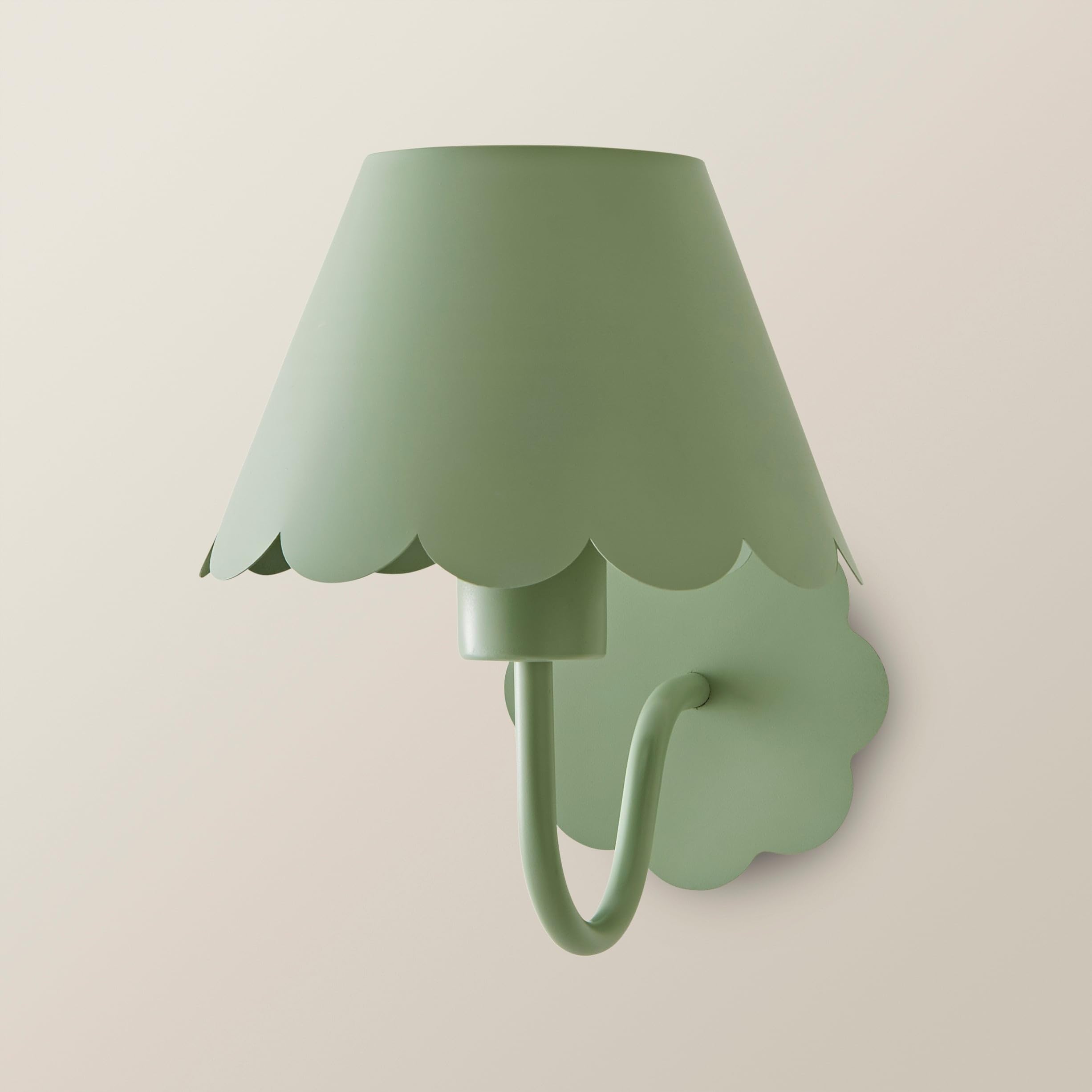 Valuelights Green | Hallie Scallop Rechargeable Wall Light | Wall Lights, Home Décor & Improvement Essential