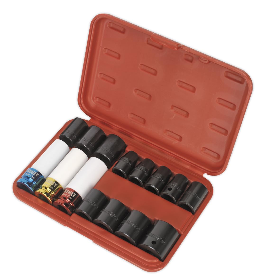 Sealey AK5615M Impact Socket & Wheel Nut Remover Set 15pc 1/2