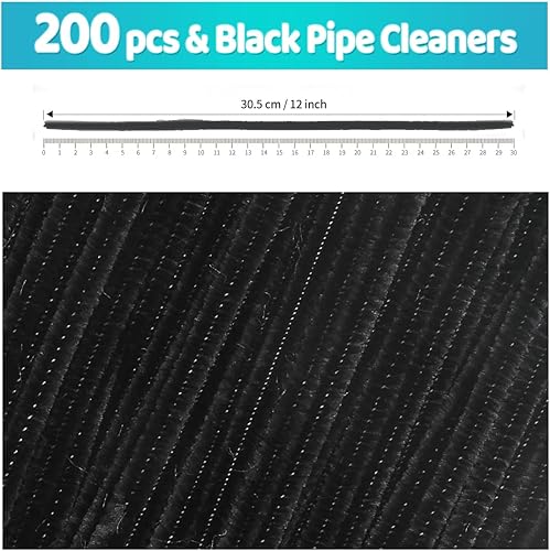 Miniatura 2 de Iooleem 200 limpiadores de tuberías con purpurina roja, tallos de felpilla con purpurina, limpiadores de tuberías para manualidades, suministros de