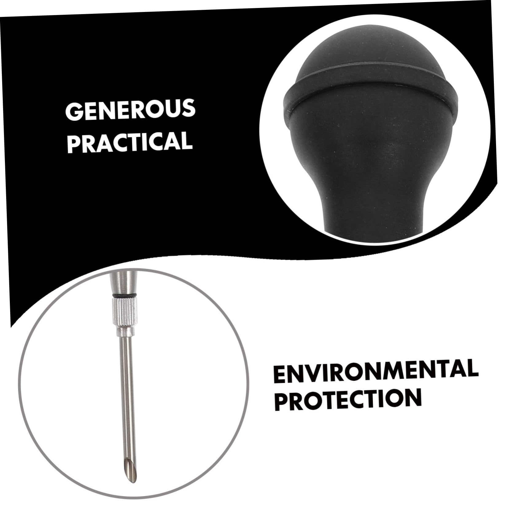 NOLITOY 1set Turkey Baster Injector Food-grade Seasoning Pump for Bbq Roasting Grilling Includes Flexible Pump for Meat and Flavorful Gravy