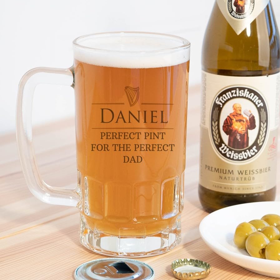 Wanapix | Jarra de Cerveza Personaliza Transparente con...